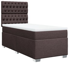 ΚΡΕΒΑΤΙ BOXSPRING ΜΕ ΣΤΡΩΜΑ ΣΚΟΥΡΟ ΚΑΦΕ 80X200 ΕΚ. ΥΦΑΣΜΑΤΙΝΟ 3292625