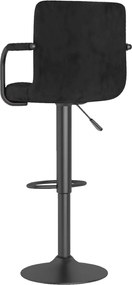 vidaXL Σκαμπό Μπαρ 2 τεμ. Μαύρα Βελούδινα