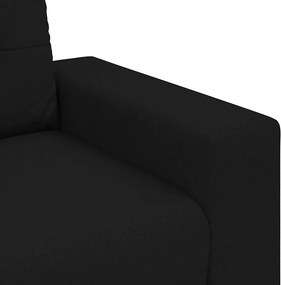 vidaXL Τριθέσιος Καναπές Μαύρος 220x78x80 εκ. Ύφασμα