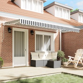 vidaXL Σκηνίτσα Αναδιπλούμενη Γκρι και Λευκό 400x200 cm