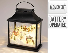Διακοσμητικό Φανάρι με φωτισμό, κίνηση και διαστάσεις 30x16x36cm