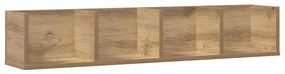 vidaXL Ραφιέρα Τοίχου CD Τεχνίτης Δρυς 100x18x18 εκ Επεξεργασμένο Ξύλο