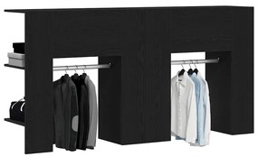 vidaXL Ντουλάπι χωλ Επιτοίχιο 2 pcs Μαύρη δρυς 97.5 x 37 x 99 εκ.