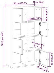 ΒΙΒΛΙΟΘΗΚΗ ΜΑΥΡΗ ΔΡΥΣ 60X24X101,5 ΕΚ. ΚΑΤΑΣΚΕΥΑΣΜΕΝΟ ΞΥΛΟ 860392