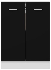 Ντουλάπι Δαπέδου Μαύρο 60x46x81,5 εκ. Επεξ. Ξύλο - Μαύρο