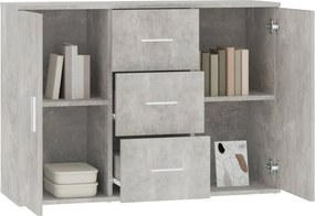 vidaXL Ντουλάπι Γκρι Σκυροδέματος 91x29,5x65 εκ. Επεξεργασμένο Ξύλο