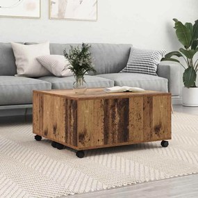 vidaXL Τραπεζάκι σαλονιού Παλιό ξύλο 75 x 75 x 38 cm