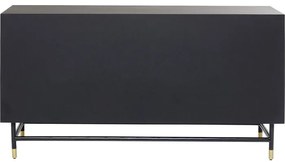 Μπουφές Credenza Μαύρο 150x40x80εκ - Μαύρο