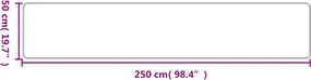 vidaXL Χαλί Διάδρομος Εμφάνιση Σιζάλ Ανθρακί 50 x 250 εκ.