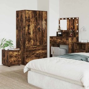vidaXL Ντουλάπι Μπάνιου Καπνιστό Δρύς 40,5 x 40 x 44 εκ