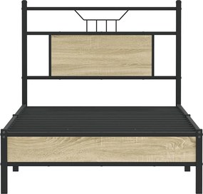 vidaXL Πλαίσιο Κρεβ. Χωρ. Στρώμα Sonoma Δρυς 90x200 εκ. Επεξ. Ξύλο