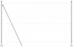 vidaXL Στύλος Περιφράξεων Ασημί 100 x 1,4 μ (50 mm πλέγμα) Ατσάλι