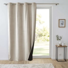 Θερμομονωτική Κουρτίνα Βελουτέ (140x260) Με Τρουκς L-C Polarchic Sand 1611927