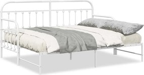 vidaXL Σκελετός κρεβατιού ημέρας Λευκό 75 x 190 cm