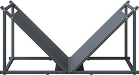 vidaXL Ράφι Καυσόξυλων Ανθρακί 70x43x34,5 εκ. Χάλυβας ψυχρής έλασης