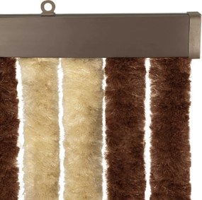 vidaXL Κουρτίνα εντόμων Chenille Καφέ και μπεζ 100 x 230 cm 100% PP
