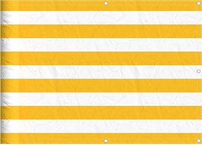 vidaXL Σήτα Μπαλκονιού Κίτρινη και Λευκή Ριγέ 75 x 1000 εκ.