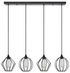 Φωτιστικό Οροφής - Ράγα Adept 77-8952 87x20x300cm 4xE27 60W Black Homelighting