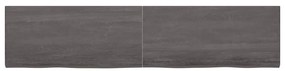 Πάγκος Μπάνιου Σκούρο Καφέ 220x50x(2-4) εκ. Επεξεργ. Μασίφ Ξύλο - Γκρι