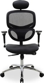 Καρέκλα γραφείου διευθυντή Freedom pakoworld Premium Quality μαύρο pu-mesh
