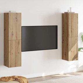 vidaXL Σετ επίπλου τηλεόρασης 4 pcs artisan δρυς 30.5 x 30 x 60 εκ.