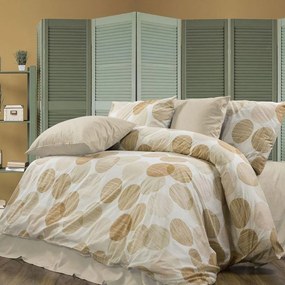 Σεντόνια Κοραλία 465 (Σετ 4τμχ) Beige DimCol Queen Size 220x240cm Βαμβάκι-Πολυέστερ