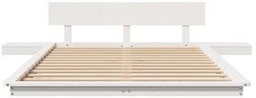 vidaXL Σκελετός Κρεβατιού Λευκό 120 x 200 cm ξύλο