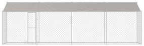 vidaXL Κλουβί σκύλου Ασημί 800 x 200 x 256 εκ. Επικαλυμμένος Χάλυβας