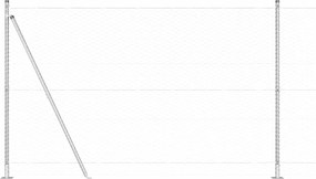 vidaXL Στύλος Περιφράξεων Ασημί 100 x 1,4 μ (36 χλστ. δίχτυ) Ατσάλι