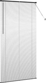 vidaXL Βενετσιάνικες Ρόδες Μαύρο 220 x 110 cm Αλουμίνιο