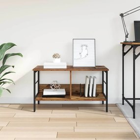 vidaXL Ράφι Βιβλίων 2 επιπέδων 82 x 32 x 47 εκ. Επεξεργασμένο Ξύλο