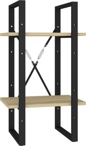 vidaXL Βιβλιοθήκη με 2 Ράφια Sonoma Δρυς 40 x 30 x 70 εκ. Επεξ. Ξύλο