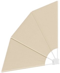 vidaXL Αδιάφανο σκίαστρο μπαλκονιού Μπεζ 115 x 115 εκ ύφασμα
