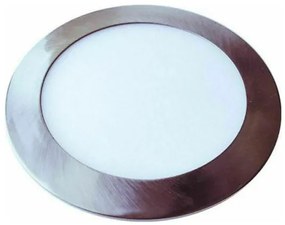 V-TAC Φωτιστικό οροφής LED mini panel τύπου PL 24W στρογγυλό νίκελ θερμό λευκό SKU: 6355