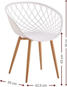 Καρέκλα Janice-Leuko