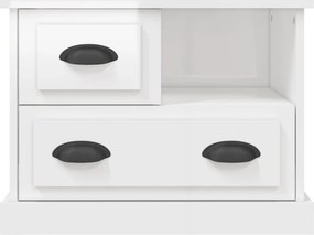 vidaXL Κομοδίνα Γυαλιστερό Λευκό 60x39x45 εκ.