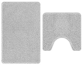 vidaXL Πατάκι μπάνιου 2 pcs Γκρι 50 x 50 cm Πολυπροπυλένιο