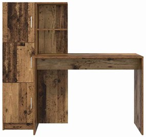 vidaXL Γραφείο 2 pcs Παλιό ξύλο