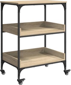 vidaXL Καρότσι Κουζίνας Δρύς Sonoma 60 x 41 x 80,5 εκ.