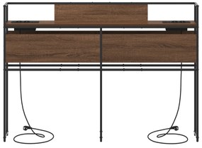 vidaXL Κεφαλάρι Αποθήκης Καφέ δρυς 120 cm Επεξεργασμένο ξύλο