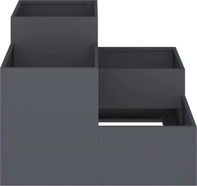 vidaXL Γλάστρα Κήπου Ανθρακί 100 x 100 x 60 εκ. Ατσάλι