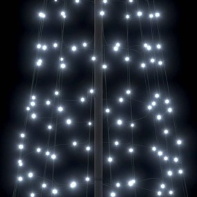 vidaXL LED Χριστουγεννιάτικο Δέντρο με βάση Ψυχρό λευκό 400 cm Σίδερο