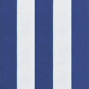 vidaXL Μαξιλάρι Στρογγυλό Μπλε/Λευκό Ριγέ Ø 60 x 11 εκ. Ύφασμα Oxford