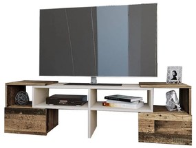 Έπιπλο Τηλεόρασης Orne 141x32x39cm Brown-White