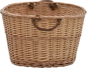 vidaXL Καλάθι Καυσόξυλων με Λαβές Μεταφοράς 88x57x34 εκ. Φυσική Ιτιά