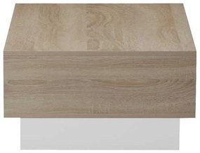 Τραπέζι σαλονιού Dekost pakoworld σε sonoma-λευκή απόχρωση 105x50x32εκ