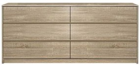 Συρταριέρα Kuanger pakoworld mdf σε φυσική απόχρωση 120x40x70εκ
