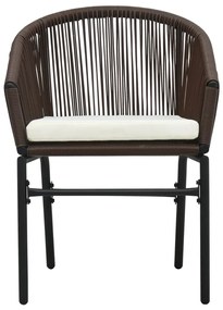 vidaXL Σετ Τραπεζαρίας Κήπου 9 Τεμαχίων Καφέ