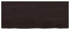 vidaXL Πάγκος Μπάνιου Σκούρο Καφέ 120x50x(2-6) εκ. Επεξεργ. Μασίφ Ξύλο