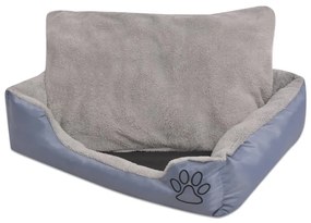Κρεβάτι Σκύλου με Επενδυμένο Μαξιλάρι Γκρι S